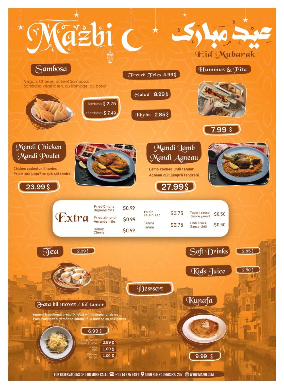 menu eid montreal